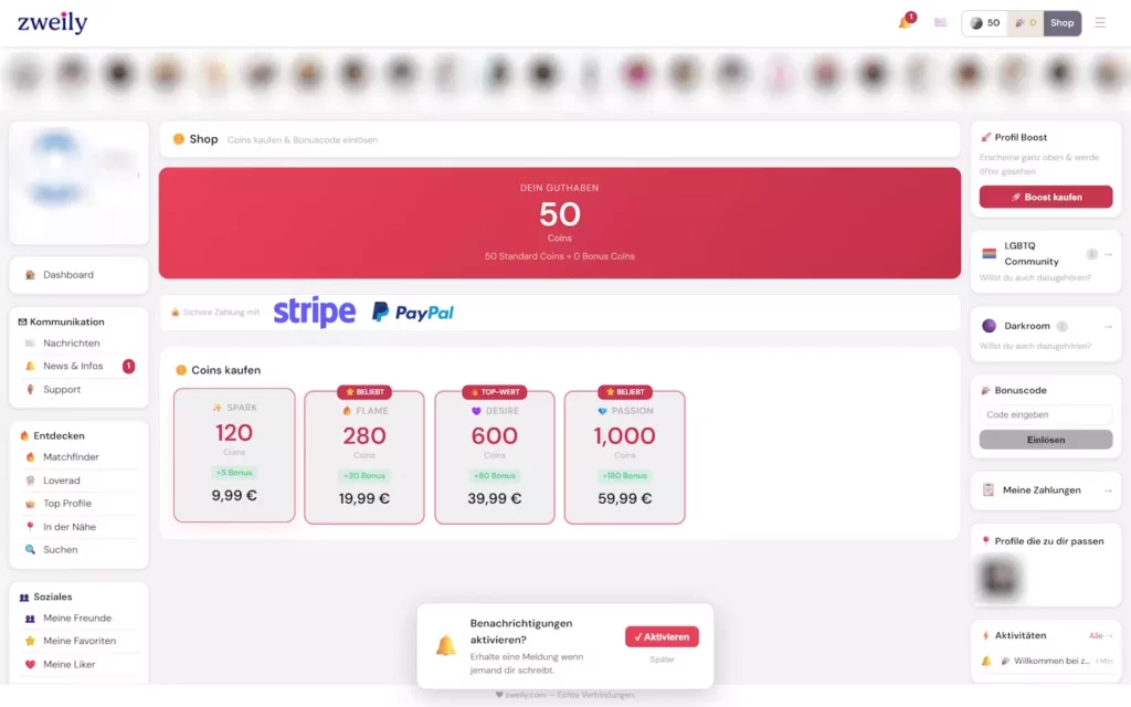 Zweily.com Kosten