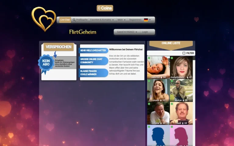 Testbericht FlirtGeheim.de Startseite